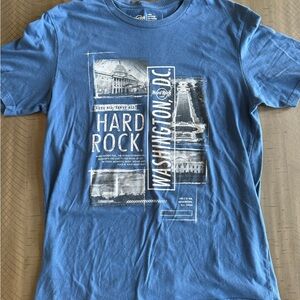 Hard Rock Cafe Blue Washington Graphic Short Sleeve Tee